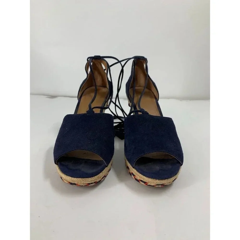 Cabi Women's Isla Wedge Espadrilles Ankle Wrap‎ Sandals #6001 Size 9.5